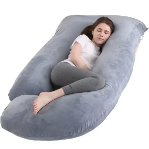 Customized Color Multi use J Shaped U Shaped Maternity Pillow Pregnancy with Velvet Cover for Pregnant Women