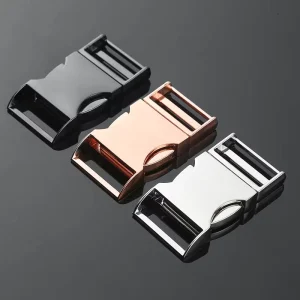Customized Colored 25mm Backpack Belt Webbing Adjustable Hardware Bags Strap Metal Zinc Alloy Side Quick Release Buckles