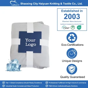 Customized Cooling Blanket for Hot Sleeper Glow in the Dark Chill Blanket for Bed Summer Cold Blanket for Sleeping