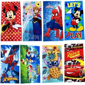 Customized Cotton Beach Towel Strong Absorbent Quick-Drying Printed Swim Towel for Home Non-Fading Thick Bath Towel