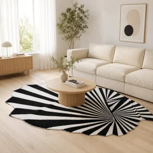 Customized Cotton Floral Design Extra Thick Pile Non Slip Backing Modern Style Hand Tufted Carpet for Home Use
