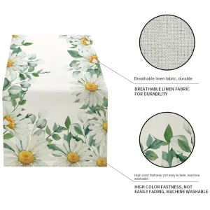 Customized Cross border Polyester American Style Cartoon Pattern Festive Table Runner for Living Room Tea Tablecloth Decoration