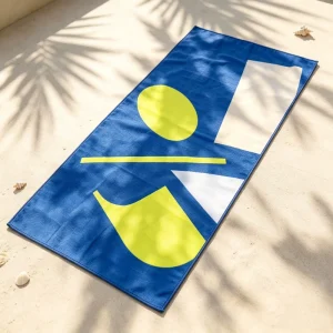Customized Custom Logo Quick Dry Sand Free Recycled Striped Towels Microfiber Print Swimming Oversized Large Stripe Beach Towel