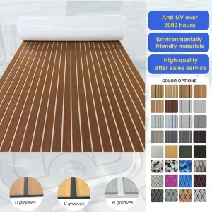 Customized DIY EVA Foam Flooring Adhesive Sea Faux Teak Marine Yacht Boat Deck Mat Non-slip Motorboat Car RV Carpet