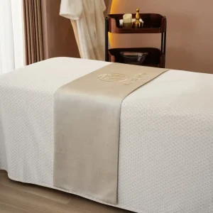 Customized Decorative Bed Runner for SPA Massage Table Facial Bed Hotel All Season Use