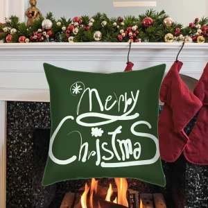 Customized Decorative Square Velvet Knitted Throw Pillow Sofa Cushion English Embroidered Waterproof