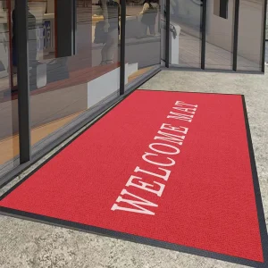 Customized Design Logo Heavy Duty Durable Outdoor Floor Mat Commercial Dirt Trapping Welcome Entrance Door Mat for Stores