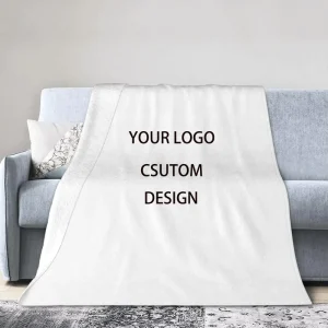 Customized Design White Blank Polar Flannel Blanket Personalized Printing Blanket With Custom Logo