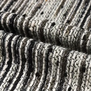 Customized Design Woven Polyester Striped Fabric Sequin Tweed Fabrics