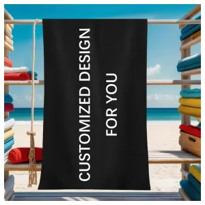 Customized Design of Beach Towels with Specific Size and Pattern Suitable for Use in Swimming Pools and on the Beach