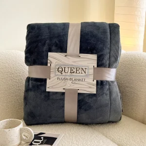 Customized Double Sided Soft Silky Thickened Polyester Blanket Foldable Milk Velvet Warmth Bed Home Textile Upgraded Anti Static