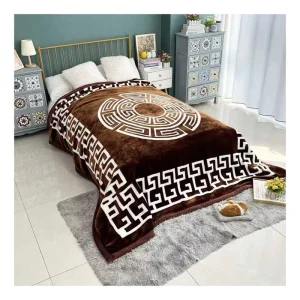 Customized Double Warm Double Thick Luxury Print Super Soft 100% Polyester Raschel Blanket