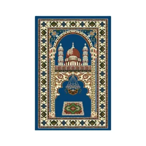 Customized Easy to Clean Crystal Pile Printed Carpet High Quality Factory Direct Prayer Rugs Islam Muslim Worship Eid Prayer Mat