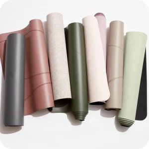 Customized Eco Friendly 4MM 5MM Thick Anti Slip PU Leather Natural Rubber Yoga Mat Waterproof and Durable for Yoga Pilates