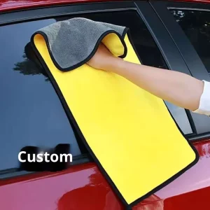 Customized Eco Friendly Edge Sealed Woven Polyester Microfiber Coral Fleece Quick Dry Absorbent Car Wash Towel Home Pet Bath