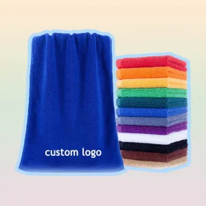 Customized Embroidery logo Nail Beauty Hairdressing Hotel Sports Spa Barber Shop Salon Multicolor Cotton Towel