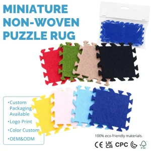Customized Factory ODM OEM Mini Puzzle Rug DIY Carpet Floor Dollhouse Model Toy Miniature Scene Decoration Handmade