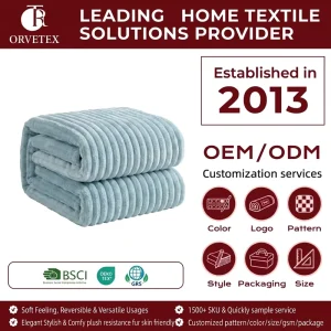 Customized Factory Washable Comfortable Anti-static Flannel Plush Blanket Bed Blanket