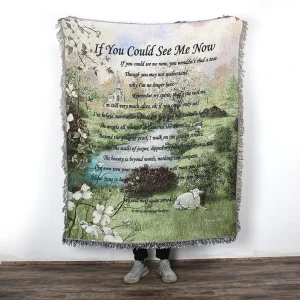 Customized Garden Scene Tapestry Tassel Throw Gift Custom Woven Poetry Jacquard Blanket