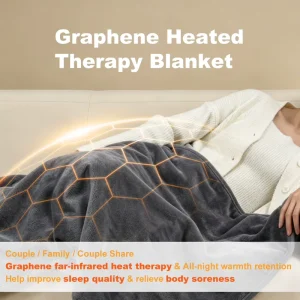 Customized Heated Throw Graphene Thermal Far infrared Single Electric Blanket Heated Electric Blanket for Pain Relief