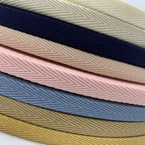 Customized Herringbone Woven Webbing with Fine and Wear resistant Texture Suitable for Shoe Materials Shoelaces and Clothing