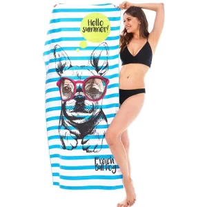 Customized High Quality 100% Polyester Microfiber Luxury Sublimated Printed Beach Towels With Logo