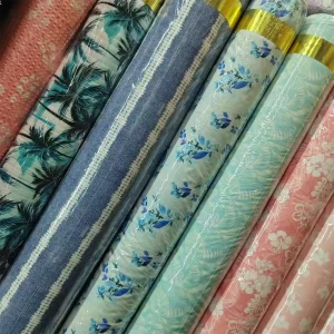 Customized Home Textile 100% Organic Cotton Cozy Soft Yarn Dyed Woven Fabric for Clothing