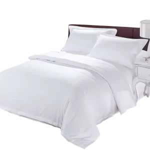 Customized Hotel Bedding Set 100% Cotton 400TC Woven Sateen Solid Colors All-Season Queen King Size Comforter Cover Quilt Cover