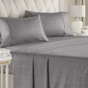 Customized Hotel Bedding Sheet Sets Grey and Beige Colors Printed Cotton Duvet Cover Fitted Sheet and Pillow Case