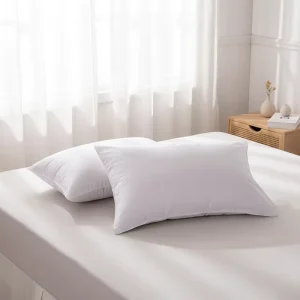 Customized Hotel Quality King Size Neck Support Bed Pillows 100% Polyester Knitted Anti Snore Soft for Side Sleepers