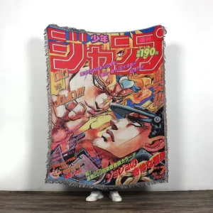 Customized Jacquard Woven Cotton Polyester Blend Tapestry Blanket Anime Design Tassels Four Seasons Use Portable