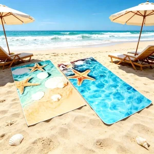Customized Kid Beach Towel Microfiber Hypoallergenic Quick Drying Sand Free Skin Friendly Soft Floral Design Beach Towel