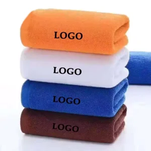 Customized LOGO Hairdressing Black White Beauty Spa Barber Shop Beauty Salon Bathroom Hair Face Pure Cotton Towel