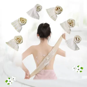 Customized LOGO Japanese OEM ODM Natural Cotton Eco-friendly Polyester Body Back Scrubber Korean Soft Exfoliator Body Wash Towel
