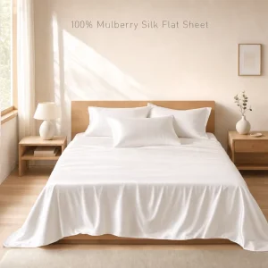 Customized LOGO Luxury 100% Mulberry Silk Duvet Cover Luxury Bedding Set Flat Sheet