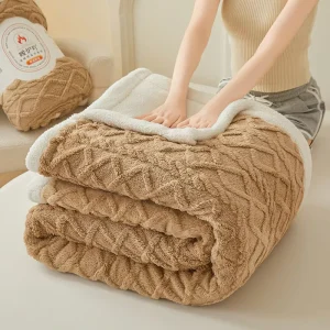 Customized Lambswool Blanket Thickened Winter Coral Fleece Blanket Nap Office Warm Milk Fleece Sofa Cover Blanket