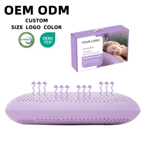 Customized Lavender Essential Oil Cooling Memory Foam Pillow Ergonomic Breathable Cervical Neck Support Anti-Bacteria