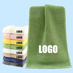 Customized Logo Barber Shop Beauty Salon Spa Head Towel Absorbent Hair Drying Home Use 35*75 White Green Gray Cotton Bath Towel