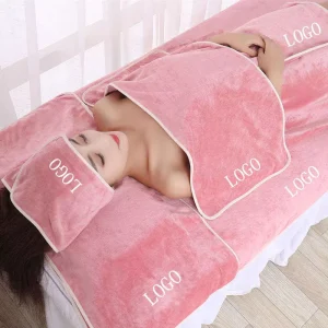 Customized Logo Beauty Salon Towel Set Super Soft Spa Pure Cotton Microfiber Luxury Towel for Body