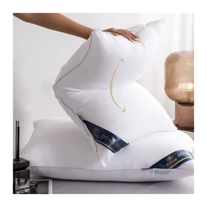 Customized Logo Breathable Water Resistant Pillow Cover Polyester Filling Soft Pillows