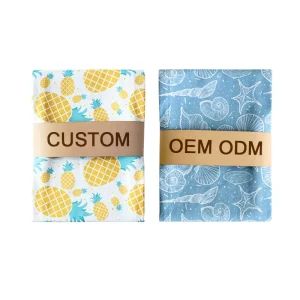 Customized Logo Cartoon Cotton Kitchen Tea Towel Digital Print Service Eco Friendly Washable Quick Dry