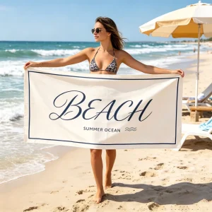 Customized Logo Microfiber Sport Beach Towel Sand Free Quick Dry Hypoallergenic Modern Design Large Size Bath Towel