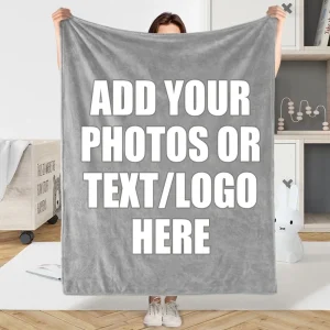 Customized Logo Name Text Blankets Custom Blanket Bed Sofa Throw Custom Printed Blankets With Logo