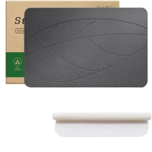 Customized Logo Non Slip Diatomite Bath Mat Fast Water Absorption Stone Bath Mat for Bathroom Accessories