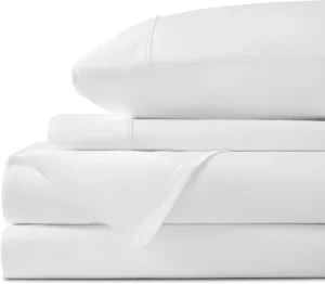 Customized Logo Style Fabric Packing Plain Dyed Bed Linen Sheet 100% Cotton 400T Fitted Flat Sheets
