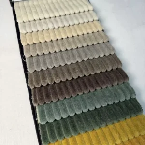 Customized Luxury 100% Polyester Dyed Anti Mildew Abrasion Resistant Plain Knitted Tricot Velvet Sofa Fabric Home Textile