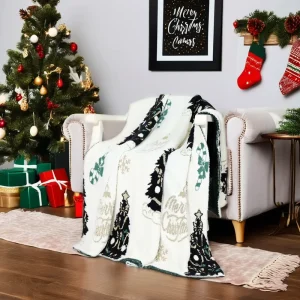 Customized Luxury Christmas Baby Blanket 100% Polyester OEKO TEX Certified Machine Washable Eco Friendly Knitted for