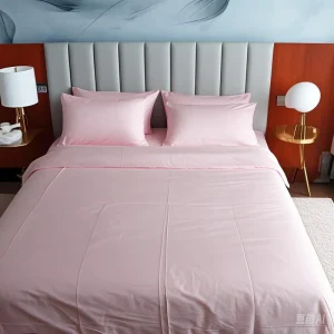 Customized Luxury Hotel Bedding Set 100% Cotton Deep Pocket with 2 Pillow Shams Plain Floral Pattern Fitted Sheet for Home Use