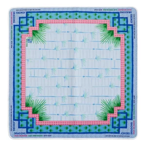 Customized Manufacturer Bulk Rubber Mahjong Mat Noise Reduction Anti Slip Square Mahjong Table Cover Board Game Table Mat