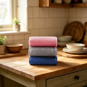 Customized Mesh Towel for Quick Dry and Super Absorbent Car Kitchen Cleaning